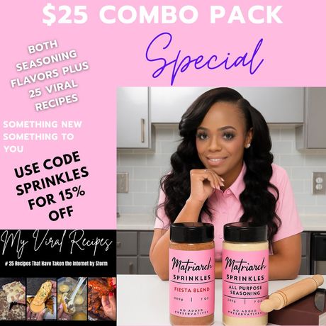 Get 25 viral recipes for FREE with the Purchase of Any Two Seasonings - COMBO PACK 
