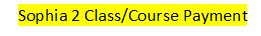 2 Class/Course Payment