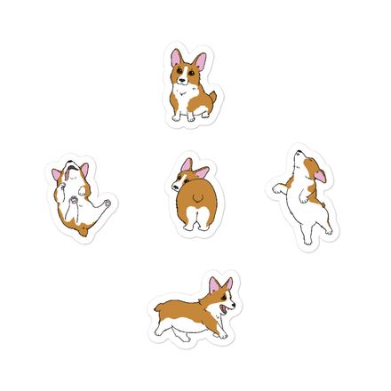 Frolicking Corgis - Sticker