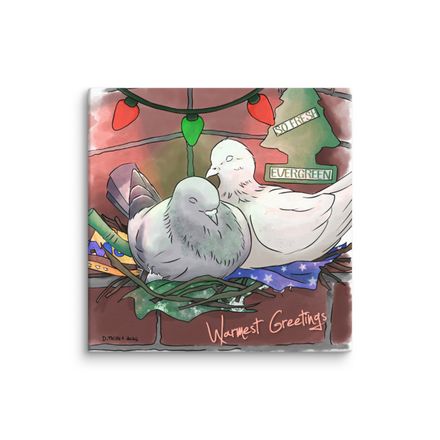 Winter Pigeons - Canvas