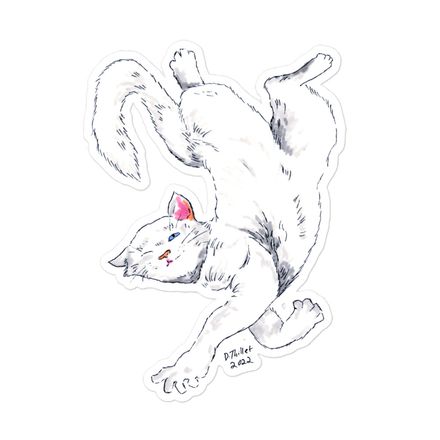 Weird Cat Nap (White) - Sticker