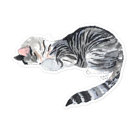 Weird Cat Nap (Tabby) - Sticker
