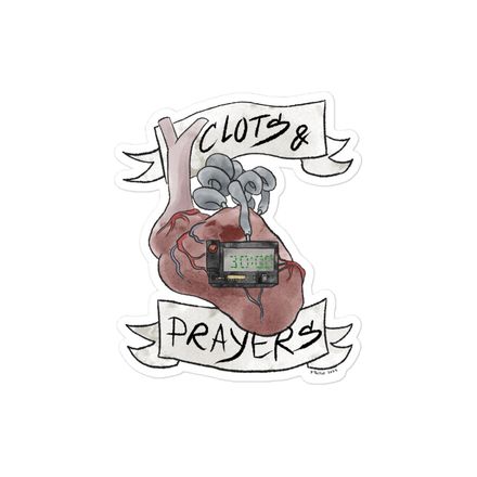 Clots &amp; Prayers - Sticker