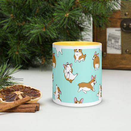 Frolicking Corgis - Mug