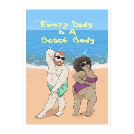 Every Body Is A Beach Body - Sticker