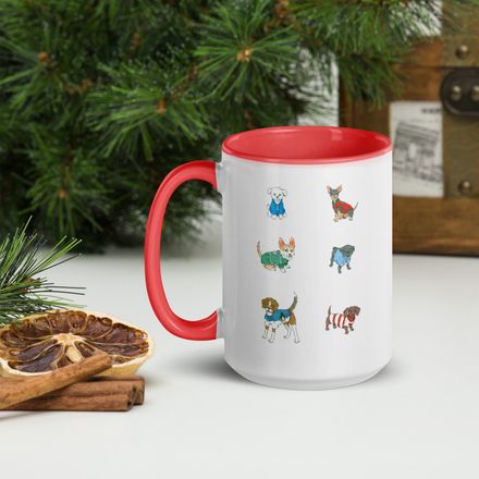 Dogs in Holiday Sweaters - Mug