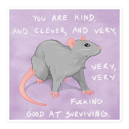 Be As The Rat - Solid Sticker