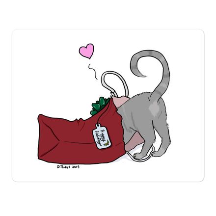 Chritsmas Cat Butt - Sticker