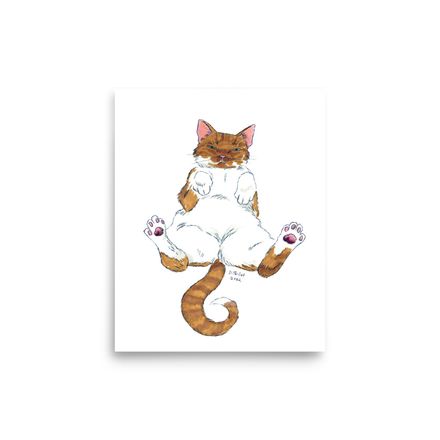 Weird Cat Nap (Orange) - Print