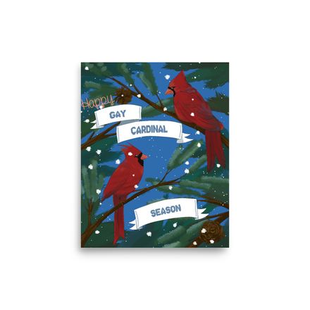 Happy Gay Cardinal Seasonal - Print