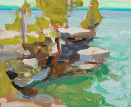 June light at Cave Point