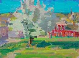 Old Baraboo Inn and Flowering Tree