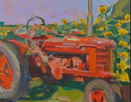 Old Farmall by the Sunflowers