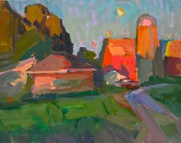 Moonrise over the Snake Hill Farm
