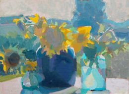 August Sunflower Still Life