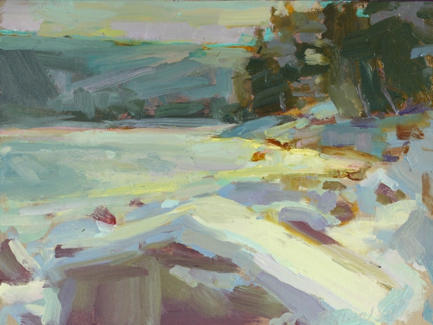 Tumbled Rocks Trail - Devils Lake 9x12&quot;