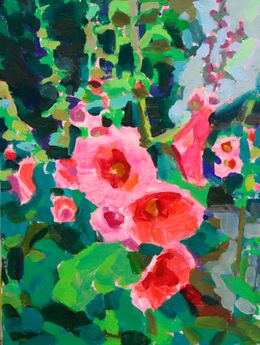 Door County Hollyhocks