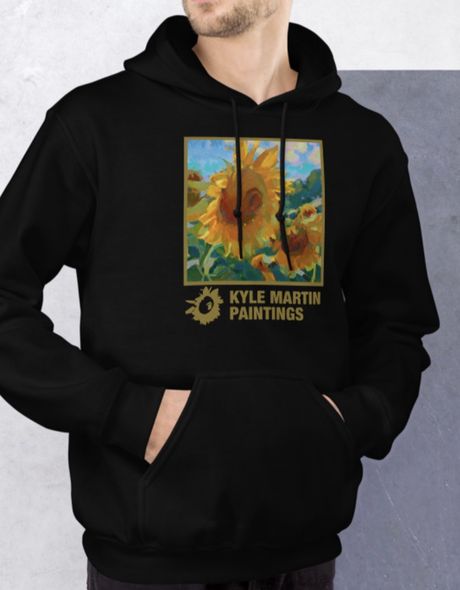 Sunflower Hoodie on Black