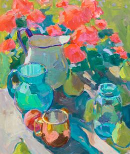 Still Life with Geraniums, Pairs, and Pitchers