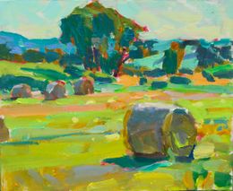 Round bales by the train museum