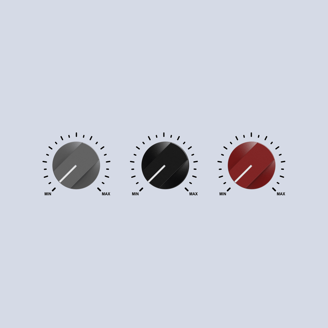 Ui Audio Knob Audio UI Knob Bundle – Dark Red, Gray, Black
