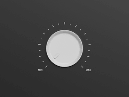 Light Gray Volume controller-knob-91
