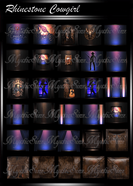 Rhinestone Cowgirl IMVU Room Textures Collection