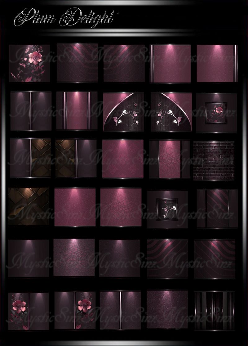 Plum Delight IMVU Room Textures Collection