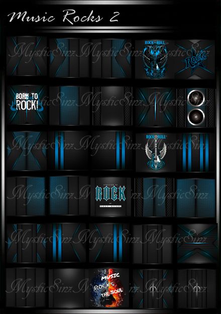 Music Rocks 2 IMVU Room Textures Collection