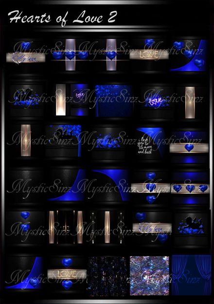 Hearts Of Love 2 IMVU Room Textures Collection