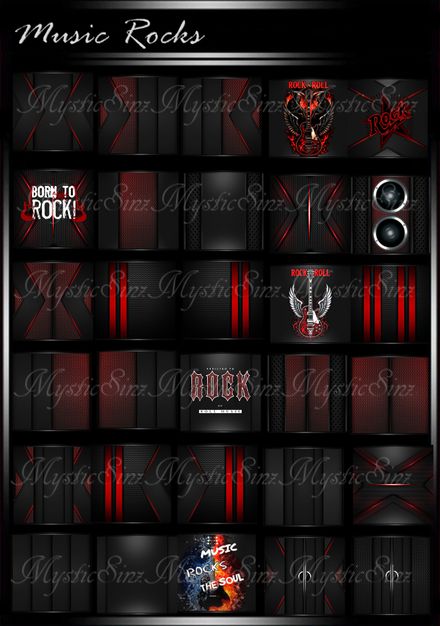 Music Rocks IMVU Room Textures Collection