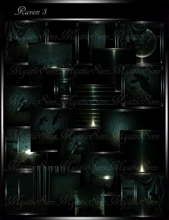 IMVU Textures Raven 3 Room Collection