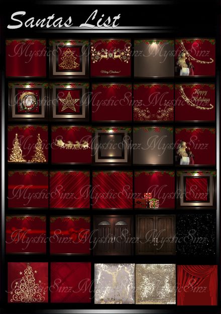 Santas List IMVU Room Textures Collection