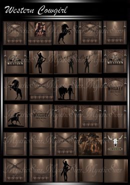 Western Cowgirl 2 IMVU Room Textures Collection