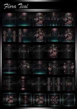  Flora Teal IMVU Room Textures Collection