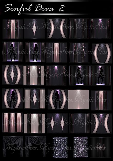Sinful Diva 2 IMVU Room Textures Collection