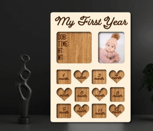 My First Year Photo Frame Laser Cut Newborn To One Year Photo Frame Svg  Frame Digital Download Birt