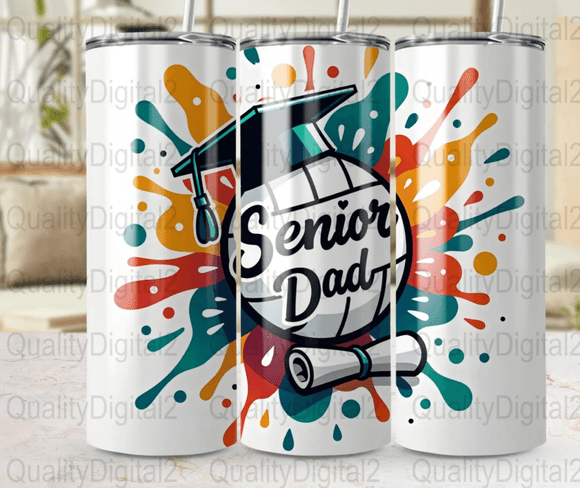 Senior Volleyball Dad PNG, Proud Dad of Senior Volleyball Player 2026, Sublimation Design, Grad