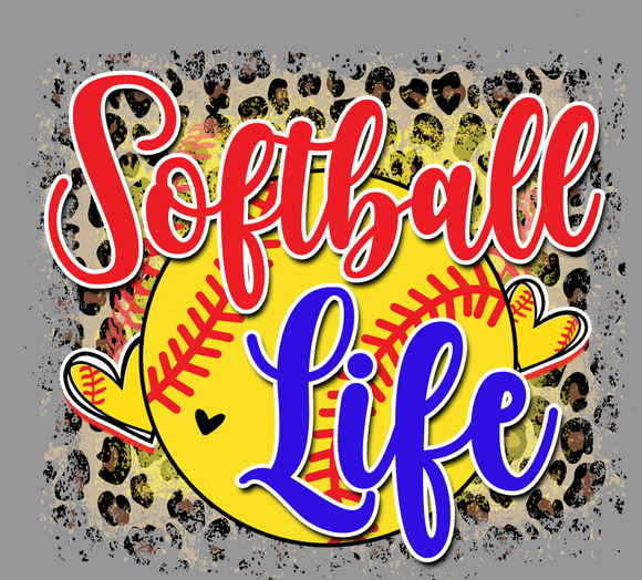 Softball Life PNG | Digital Download Softball Sublimation Design | Softball Mom Shirt PNG 