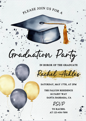 Graduation Invitation Canva Template
