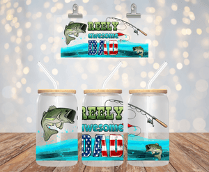 Dad UV DTF Libbey Glass Wrap Dad Jokes UvDtf cup decal