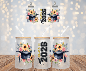 Senior 2026 UV DTF Wrap for 16oz Libbey Glass