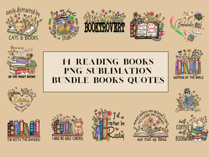 Reading Books Sublimation Bundle Books Quotes Bundle Png Instant Download Book Reading Png Booktrove
