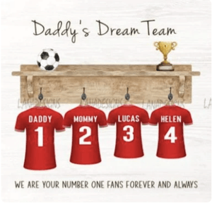 Daddy&#x27;s Team Dad Football Png Fathers Day Soccer Png