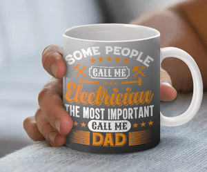 Electrician Dad Coffee Mug, Instant Download PNG, Fun Gift for Dad, 11oz and 15oz Coffee Wrap