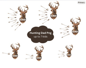 Hunting Dad Png Up to 7 kids names png Hunter Dad png Deer Hunting png Hunter Dad png Hunting Shirt,
