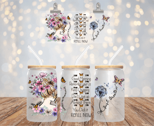 You Did It Refill Now... 16OZ UV DTF LIBBEY GLASS CUP WRAP