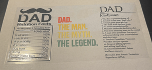 Dad UV DTF Libbey Glass Wrap Dad Jokes UvDtf cup decal
