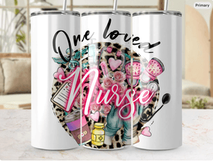 One Loved Nurse Tumbler Wrap PNG Digital Download, Sublimation Design for Nurses, Cute Nurse Appreci