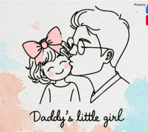 Daddy&#x27;s Little Girl Clipart PNG Daddy&#x27;s Girl popular png Daddy and Daughter png printable for baby g